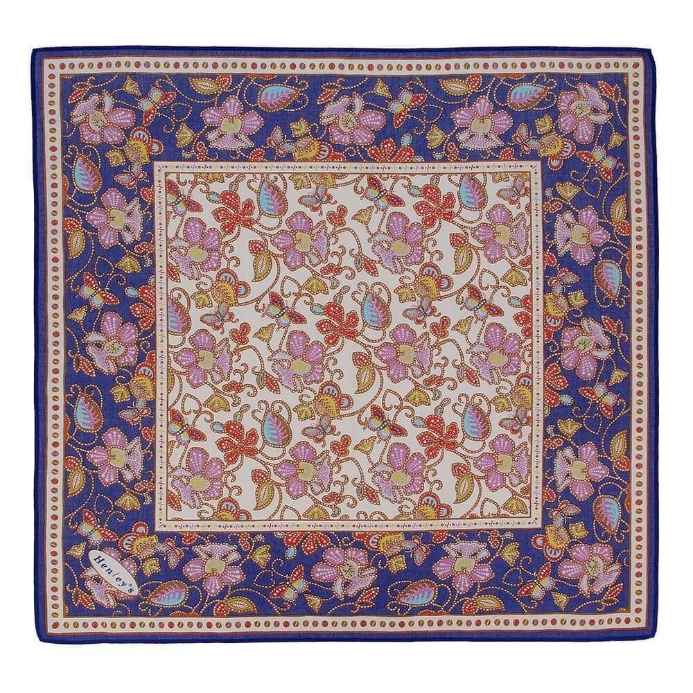 Batik Print Blue Handkerchief