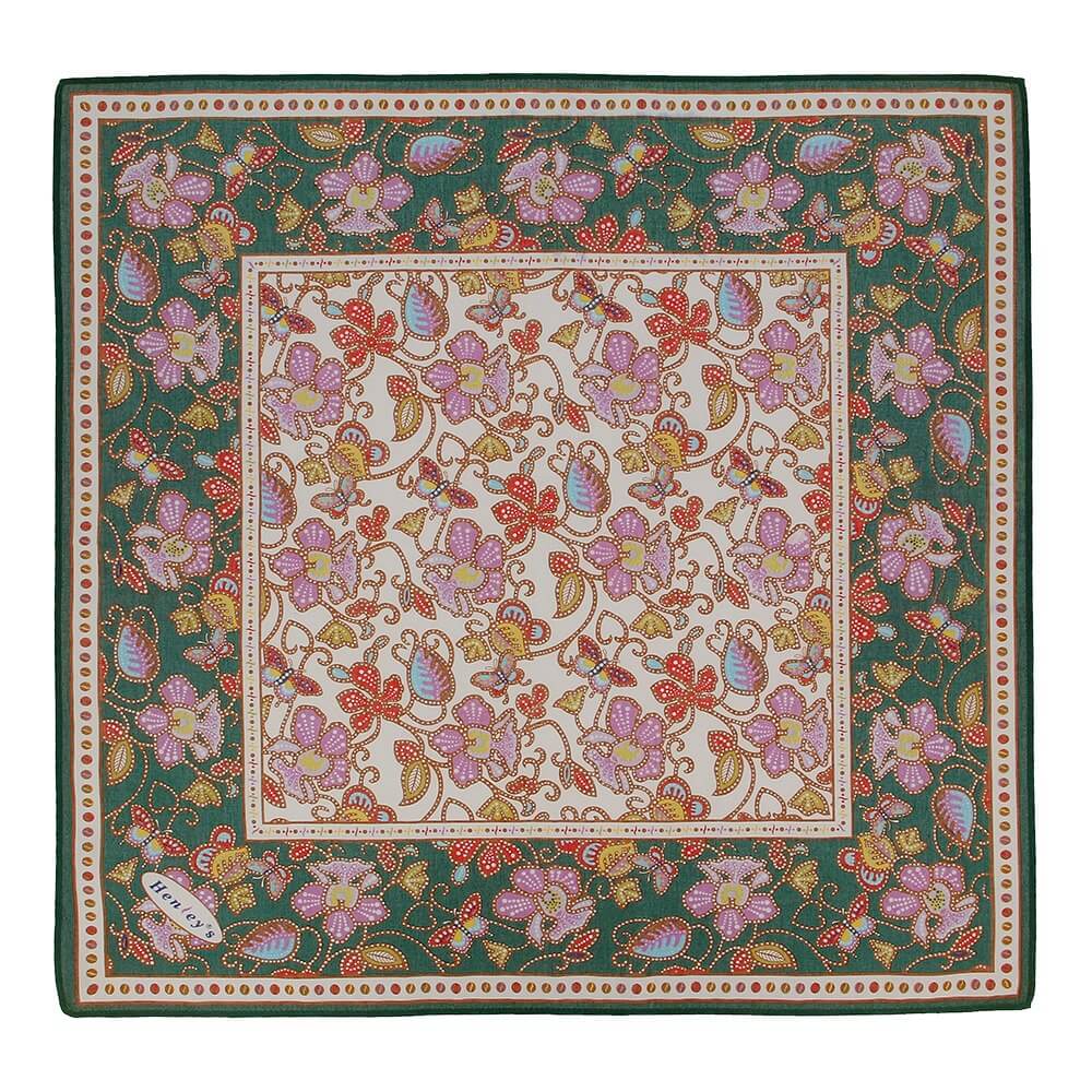 Batik Print Green Handkerchief