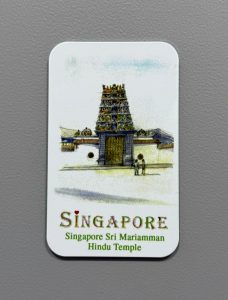 Hindu Temple aluminium fridge magnets
