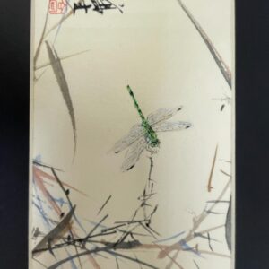 GREEN DRAGON FLY ORIGINAL PAINTING