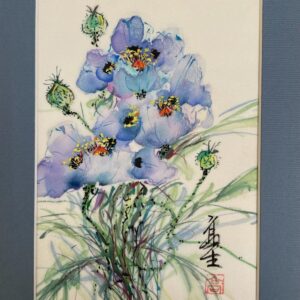  Blue Poppy Original Painting