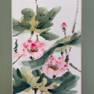  LOTUS ORIGINAL PAINTING ON RICE PAPER
