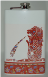 Merlion 10oz Stainless Steel Hip Flask
