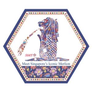 Merlion Batik Hexagon Ceramic Tile