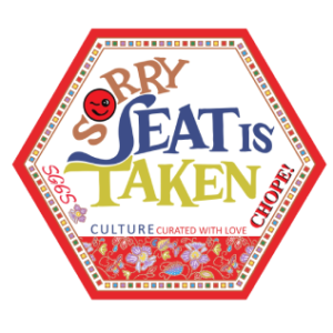 Red Sorry Seat is Taken Hexagon Ceramic Tile