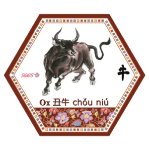Zodiac Ox Hexagon Ceramic Tile