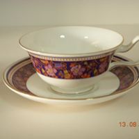 Wedgwood Peony Tea Cup and Sauces Batik Collection