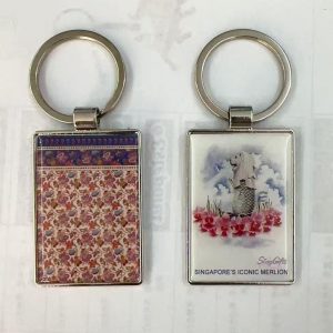 Orchids Spring Of Singapore in Batik and Singapore's iconic Merlion