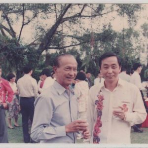 Richard with President Mr. Wee Kim Wee at the Istana Lawn